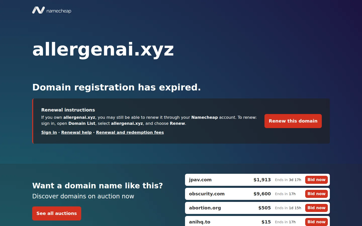 Screenshot of AllerGen AI, a lifestyle product on ProductVisit