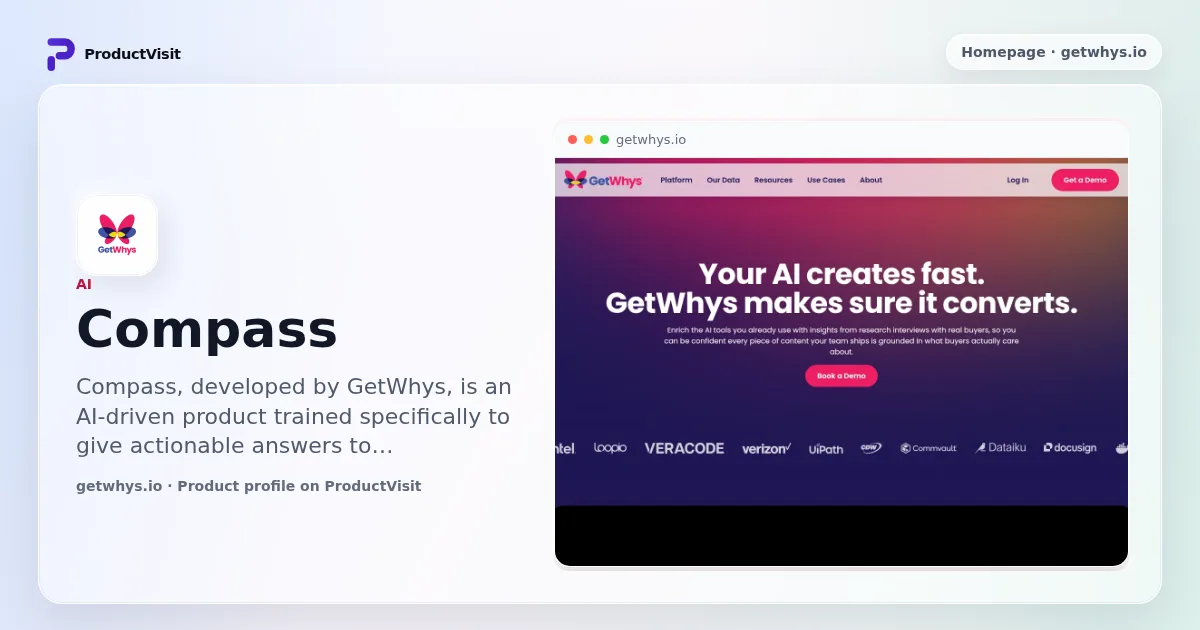 Compass product profile on ProductVisit