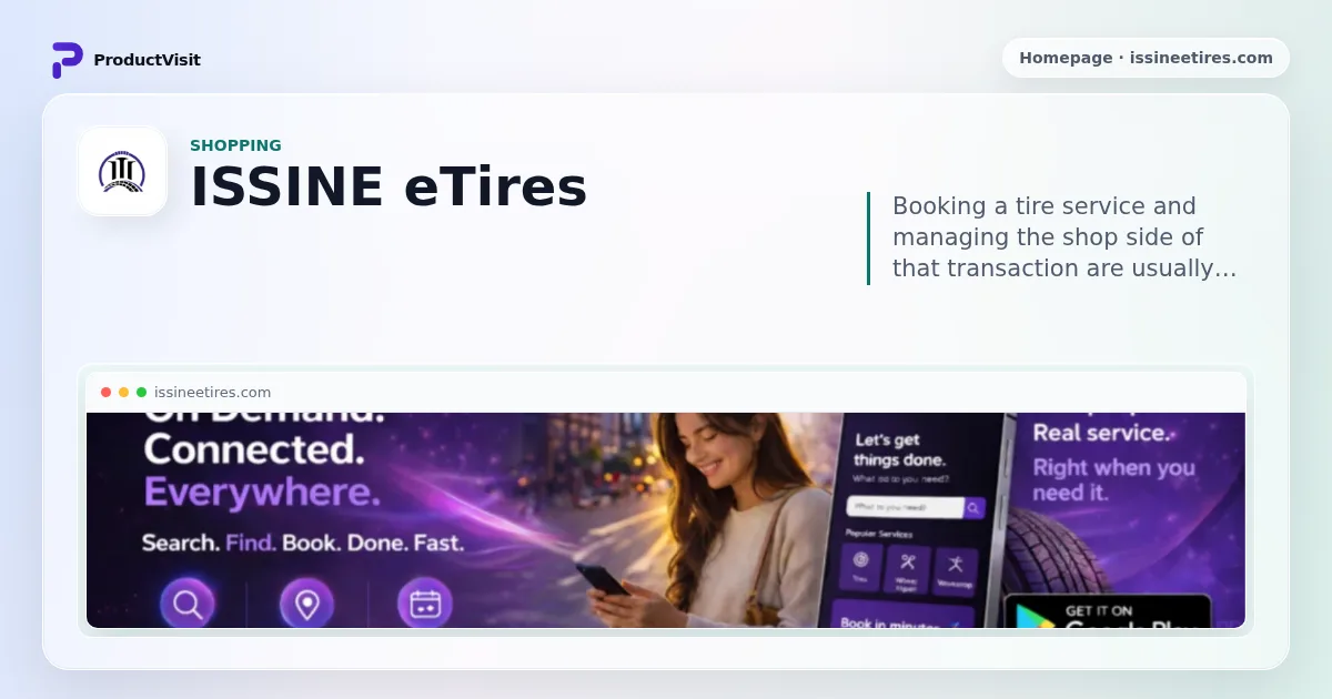 ISSINE eTires product profile on ProductVisit